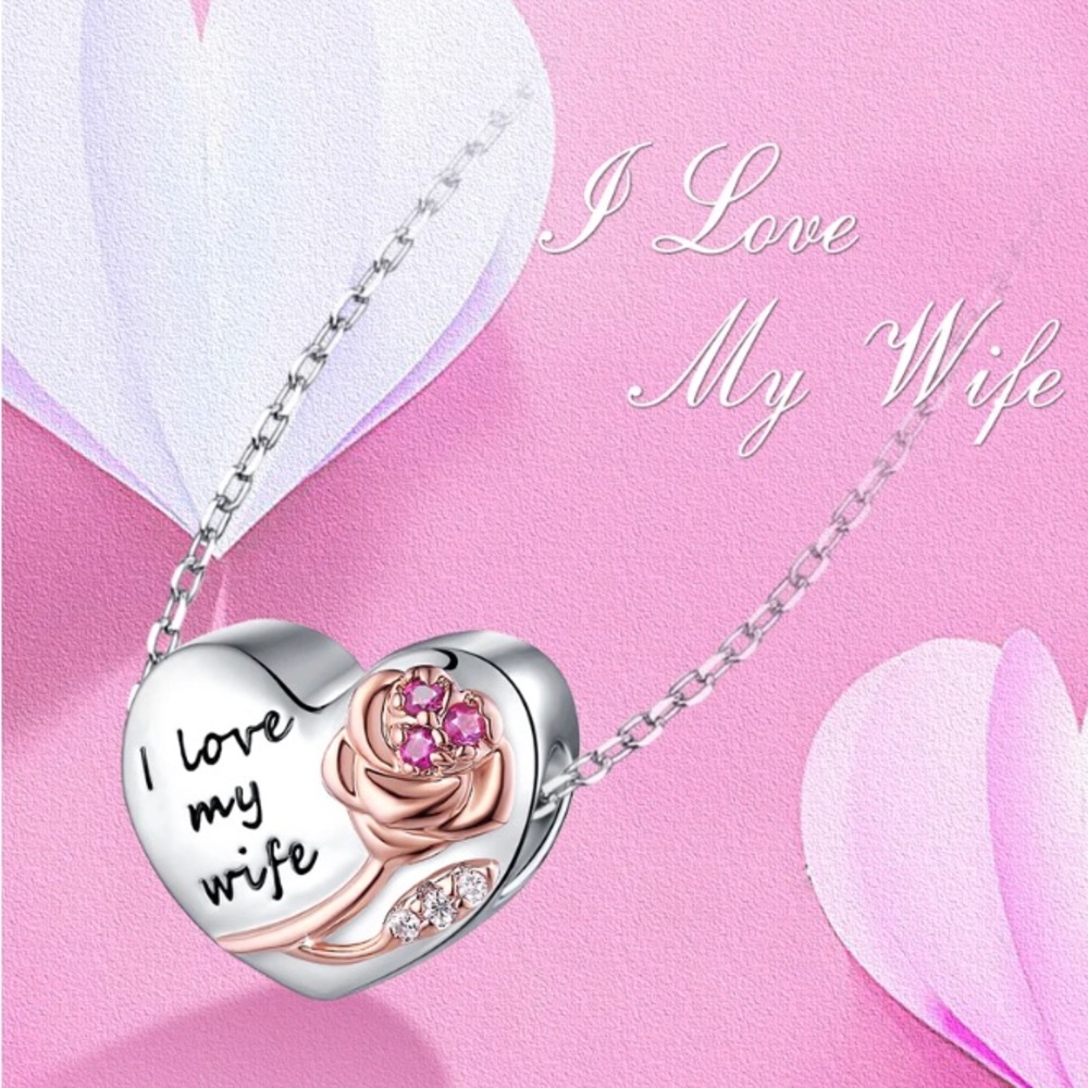 .925 I Love My Wife Charm